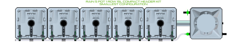 ALIEN Hydroponics RAIN 5 Pot 1 Row 15L Compact Header Kit product image 3