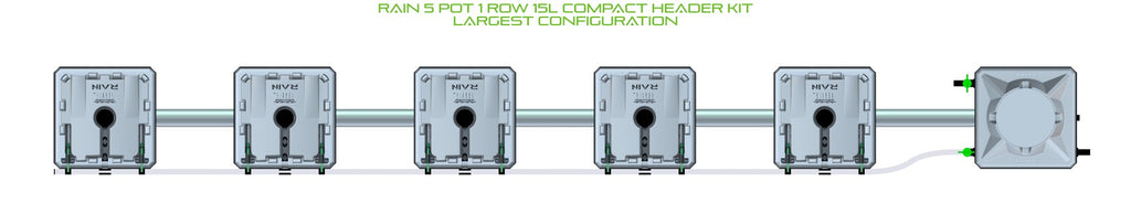ALIEN Hydroponics RAIN 5 Pot 1 Row 15L Compact Header Kit product image 4