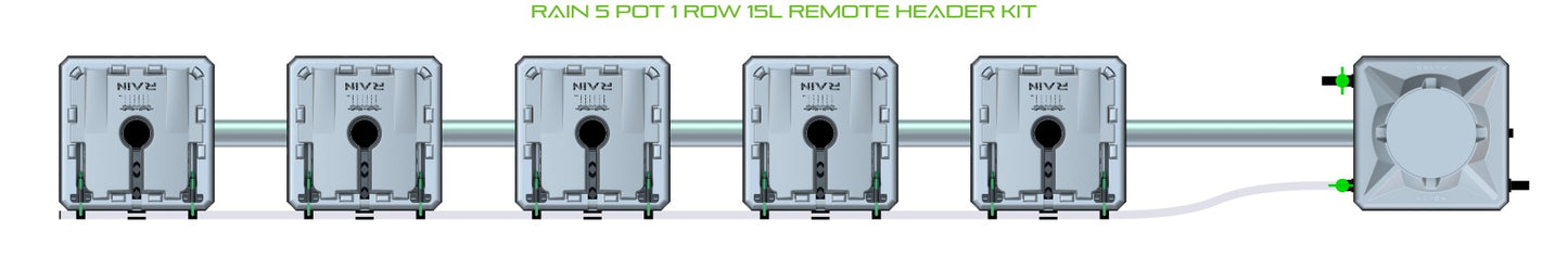 ALIEN Hydroponics RAIN 5 Pot 1 Row 15L Remote Header Kit product image 2