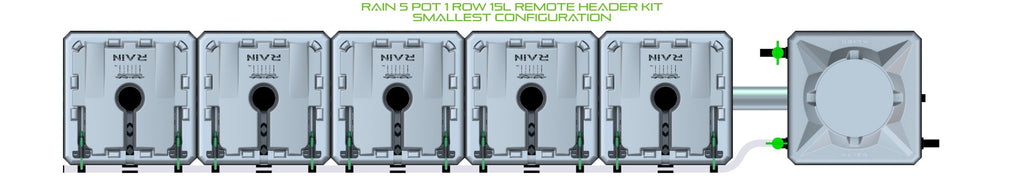 ALIEN Hydroponics RAIN 5 Pot 1 Row 15L Remote Header Kit product image 3