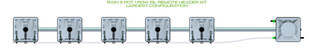 ALIEN Hydroponics RAIN 5 Pot 1 Row 15L Remote Header Kit product image 4