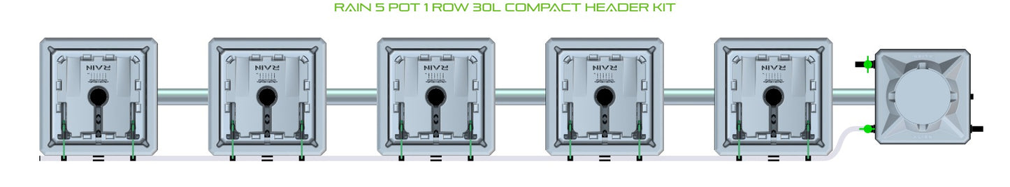 ALIEN Hydroponics RAIN 5 Pot 1 Row 30L Compact Header Kit product image 2
