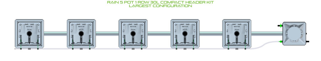 ALIEN Hydroponics RAIN 5 Pot 1 Row 30L Compact Header Kit product image 4