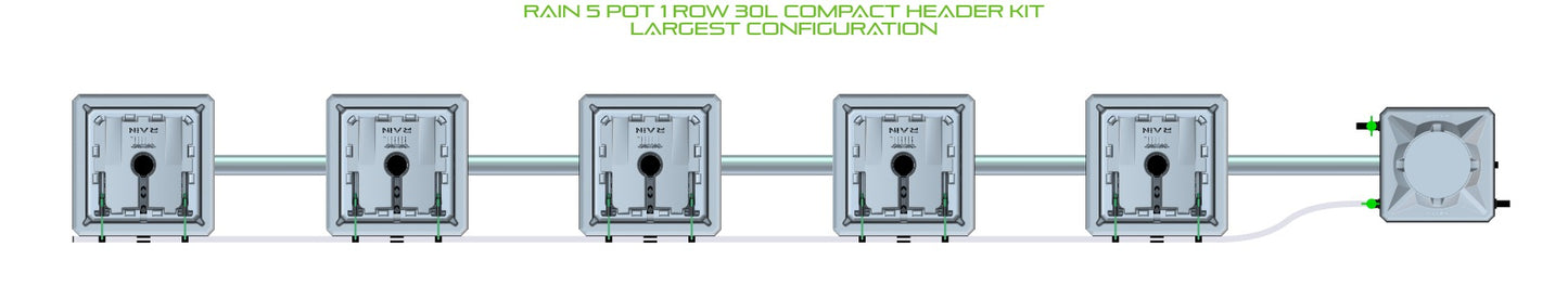 ALIEN Hydroponics RAIN 5 Pot 1 Row 30L Compact Header Kit product image 4