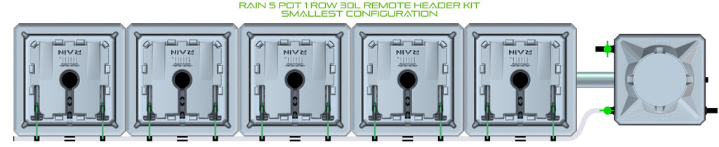 ALIEN Hydroponics RAIN 5 Pot 1 Row 30L Remote Header Kit product image 3