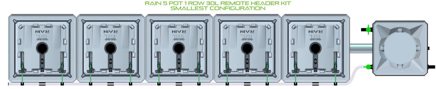 ALIEN Hydroponics RAIN 5 Pot 1 Row 30L Remote Header Kit product image 3