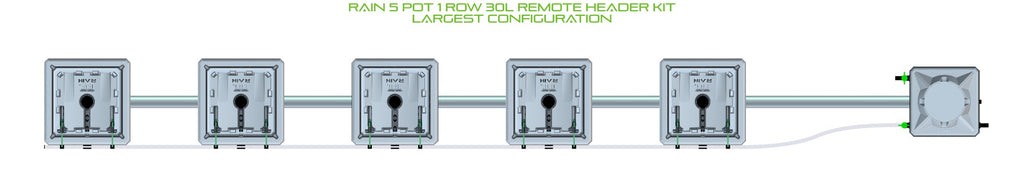 ALIEN Hydroponics RAIN 5 Pot 1 Row 30L Remote Header Kit product image 4