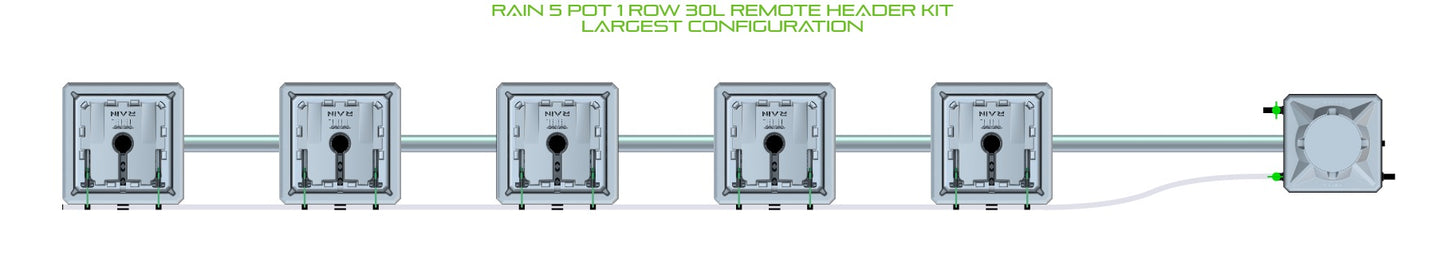 ALIEN Hydroponics RAIN 5 Pot 1 Row 30L Remote Header Kit product image 4