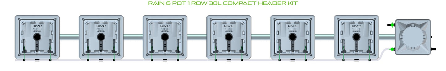 ALIEN Hydroponics RAIN 6 Pot 1 Row 30L Compact Header Kit product image 2