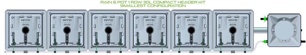 ALIEN Hydroponics RAIN 6 Pot 1 Row 30L Compact Header Kit product image 3