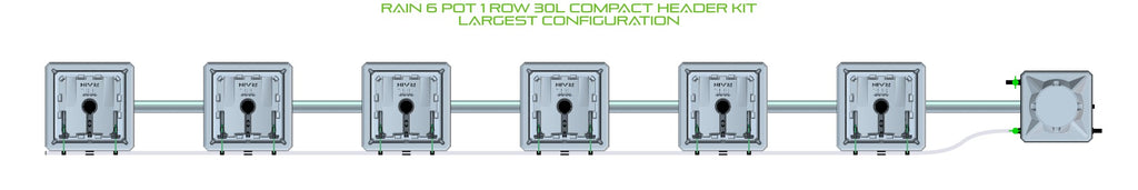 ALIEN Hydroponics RAIN 6 Pot 1 Row 30L Compact Header Kit product image 4