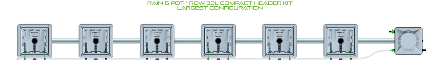 ALIEN Hydroponics RAIN 6 Pot 1 Row 30L Compact Header Kit product image 4