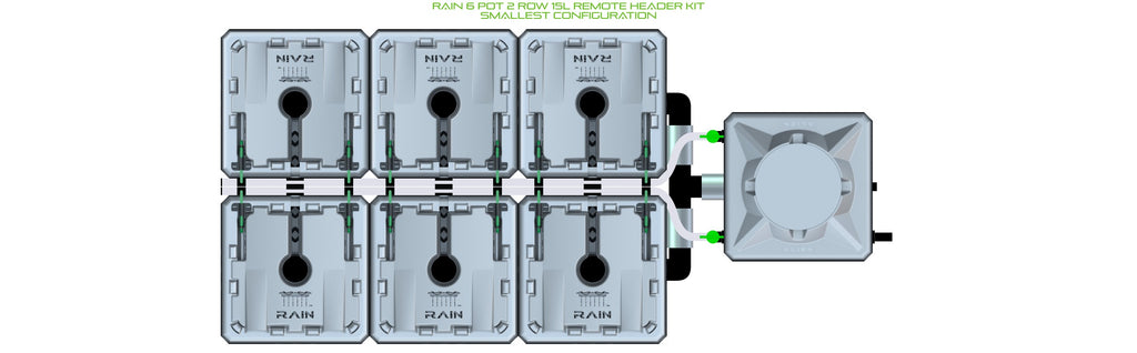 ALIEN Hydroponics RAIN 6 Pot 2 Row 15L Remote Header Kit product image 3