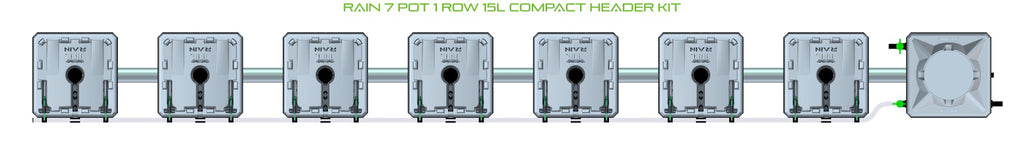 ALIEN Hydroponics RAIN 7 Pot 1 Row 15L Compact Header Kit product image 2