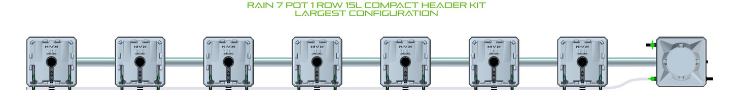 ALIEN Hydroponics RAIN 7 Pot 1 Row 15L Compact Header Kit product image 4