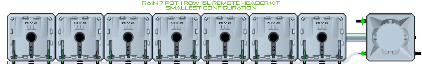 ALIEN Hydroponics RAIN 7 Pot 1 Row 15L Remote Header Kit product image 3