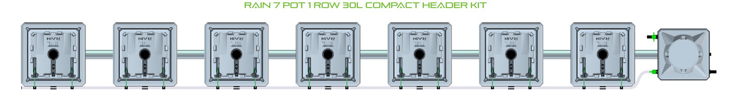 ALIEN Hydroponics RAIN 7 Pot 1 Row 30L Compact Header Kit product image 2