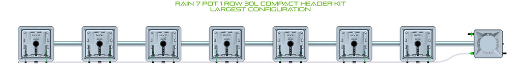 ALIEN Hydroponics RAIN 7 Pot 1 Row 30L Compact Header Kit product image 4