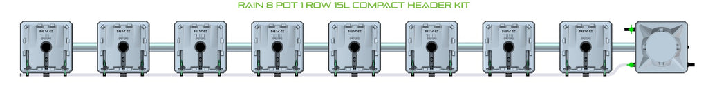 ALIEN Hydroponics RAIN 8 Pot 1 Row 15L Compact Header Kit product image 2