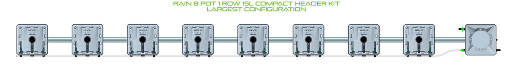 ALIEN Hydroponics RAIN 8 Pot 1 Row 15L Compact Header Kit product image 4