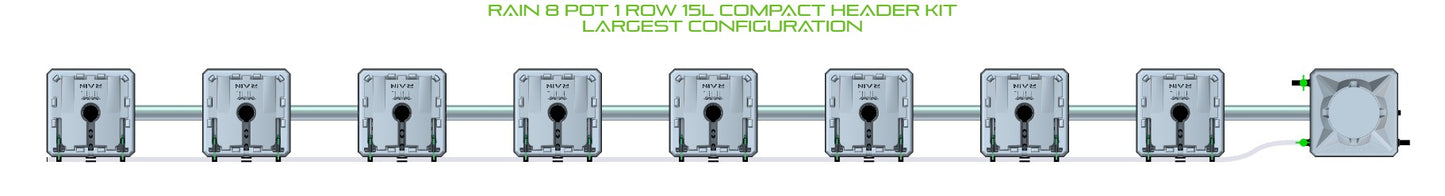 ALIEN Hydroponics RAIN 8 Pot 1 Row 15L Compact Header Kit product image 4