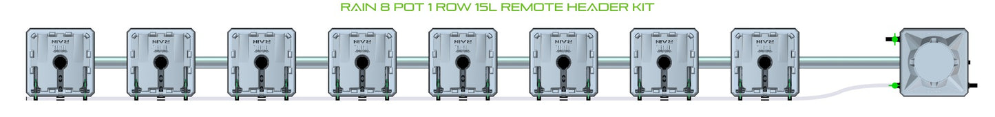 ALIEN Hydroponics RAIN 8 Pot 1 Row 15L Remote Header Kit product image 2