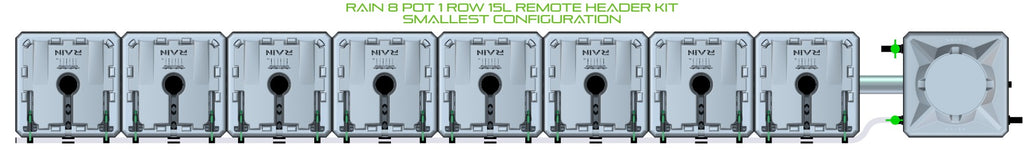 ALIEN Hydroponics RAIN 8 Pot 1 Row 15L Remote Header Kit product image 3