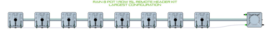 ALIEN Hydroponics RAIN 8 Pot 1 Row 15L Remote Header Kit product image 4