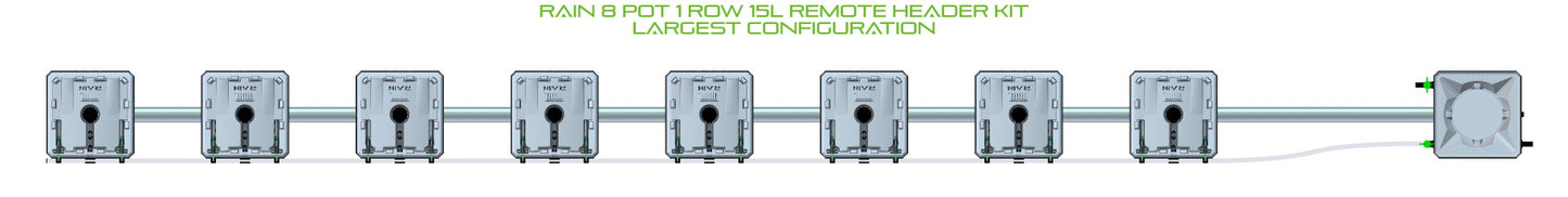 ALIEN Hydroponics RAIN 8 Pot 1 Row 15L Remote Header Kit product image 4