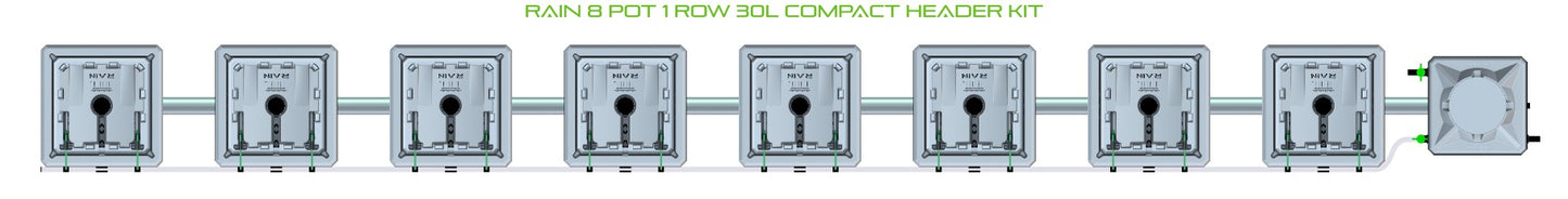 ALIEN Hydroponics RAIN 8 Pot 1 Row 30L Compact Header Kit product image 2