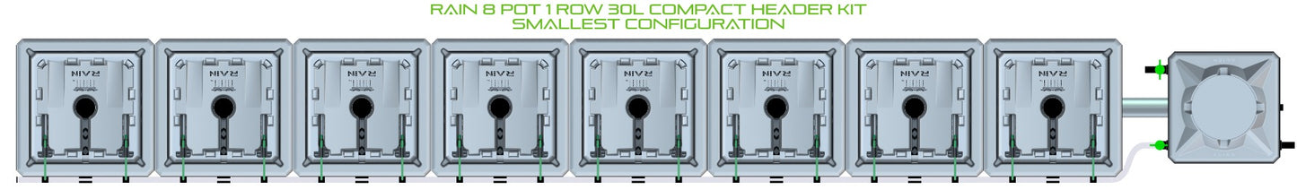 ALIEN Hydroponics RAIN 8 Pot 1 Row 30L Compact Header Kit product image 3