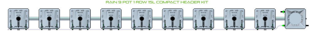 ALIEN Hydroponics RAIN 9 Pot 1 Row 15L Compact Header Kit product image 2