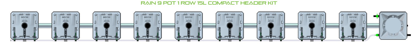ALIEN Hydroponics RAIN 9 Pot 1 Row 15L Compact Header Kit product image 2