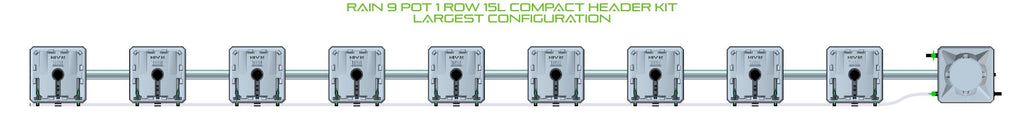 ALIEN Hydroponics RAIN 9 Pot 1 Row 15L Compact Header Kit product image 4