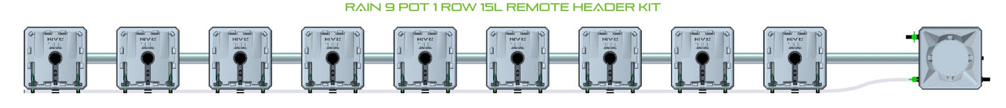 ALIEN Hydroponics RAIN 9 Pot 1 Row 15L Remote Header Kit product image 2