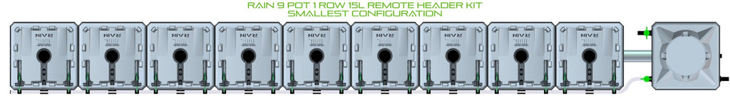 ALIEN Hydroponics RAIN 9 Pot 1 Row 15L Remote Header Kit product image 3