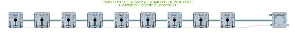 ALIEN Hydroponics RAIN 9 Pot 1 Row 15L Remote Header Kit product image 4