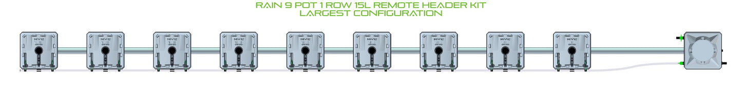 ALIEN Hydroponics RAIN 9 Pot 1 Row 15L Remote Header Kit product image 4