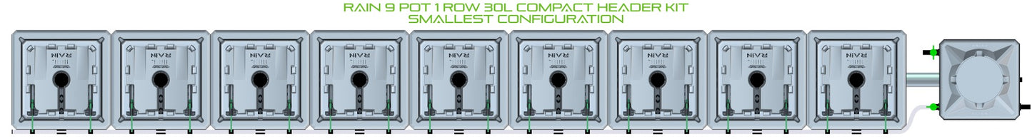 ALIEN Hydroponics RAIN 9 Pot 1 Row 30L Compact Header Kit product image 3