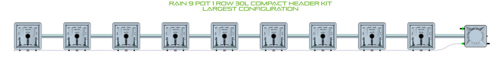 ALIEN Hydroponics RAIN 9 Pot 1 Row 30L Compact Header Kit product image 4
