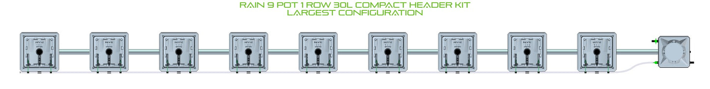 ALIEN Hydroponics RAIN 9 Pot 1 Row 30L Compact Header Kit product image 4