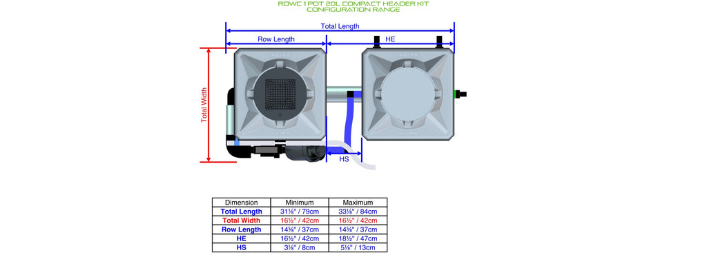 ALIEN Hydroponics RDWC 1 Pot 20L Compact Header Kit product image 2