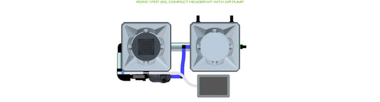 ALIEN Hydroponics RDWC 1 Pot 20L Compact Header Kit with Air Pump product image 1