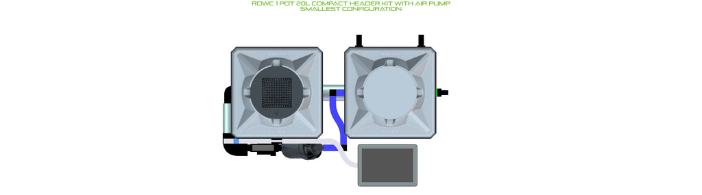 ALIEN Hydroponics RDWC 1 Pot 20L Compact Header Kit with Air Pump product image 3