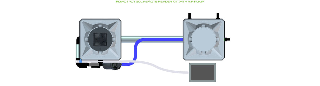 ALIEN Hydroponics RDWC 1 Pot 20L Remote Header Kit with Air Pump product image 1