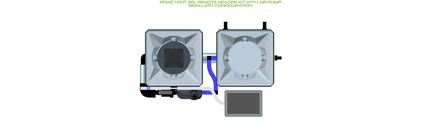 ALIEN Hydroponics RDWC 1 Pot 20L Remote Header Kit with Air Pump product image 3
