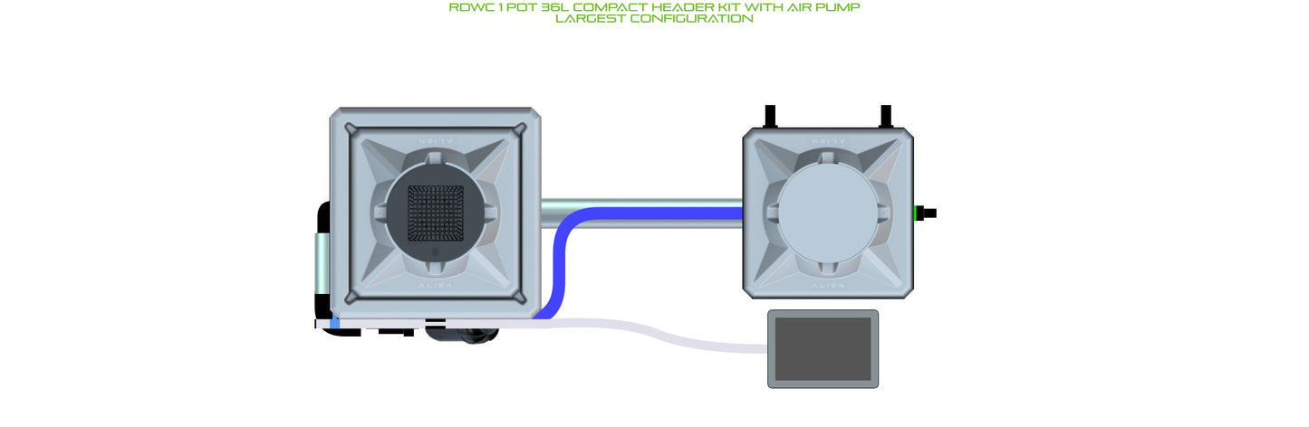 ALIEN Hydroponics RDWC 1 Pot 36L Compact Header Kit with Air Pump product image 4