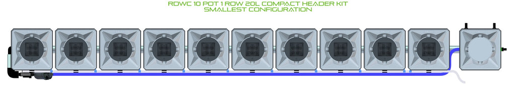 ALIEN Hydroponics RDWC 10 Pot 1 Row 20L Compact Header Kit product image 3