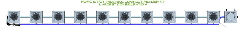 ALIEN Hydroponics RDWC 10 Pot 1 Row 20L Compact Header Kit product image 4