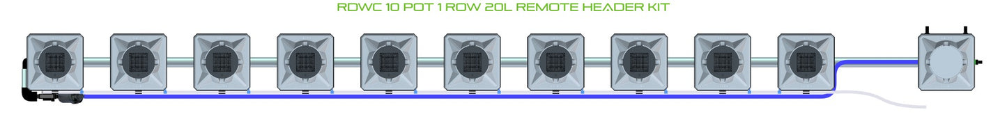 ALIEN Hydroponics RDWC 10 Pot 1 Row 20L Remote Header Kit product image 2